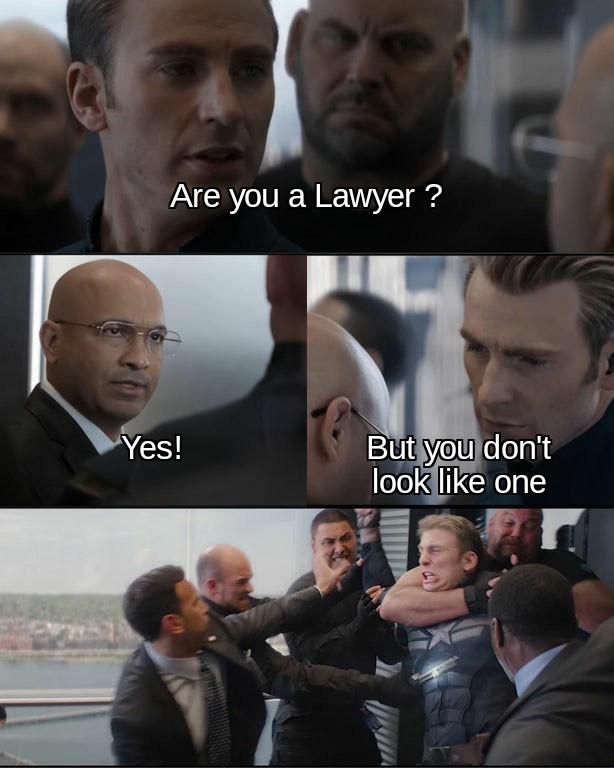Lawyer looks meme